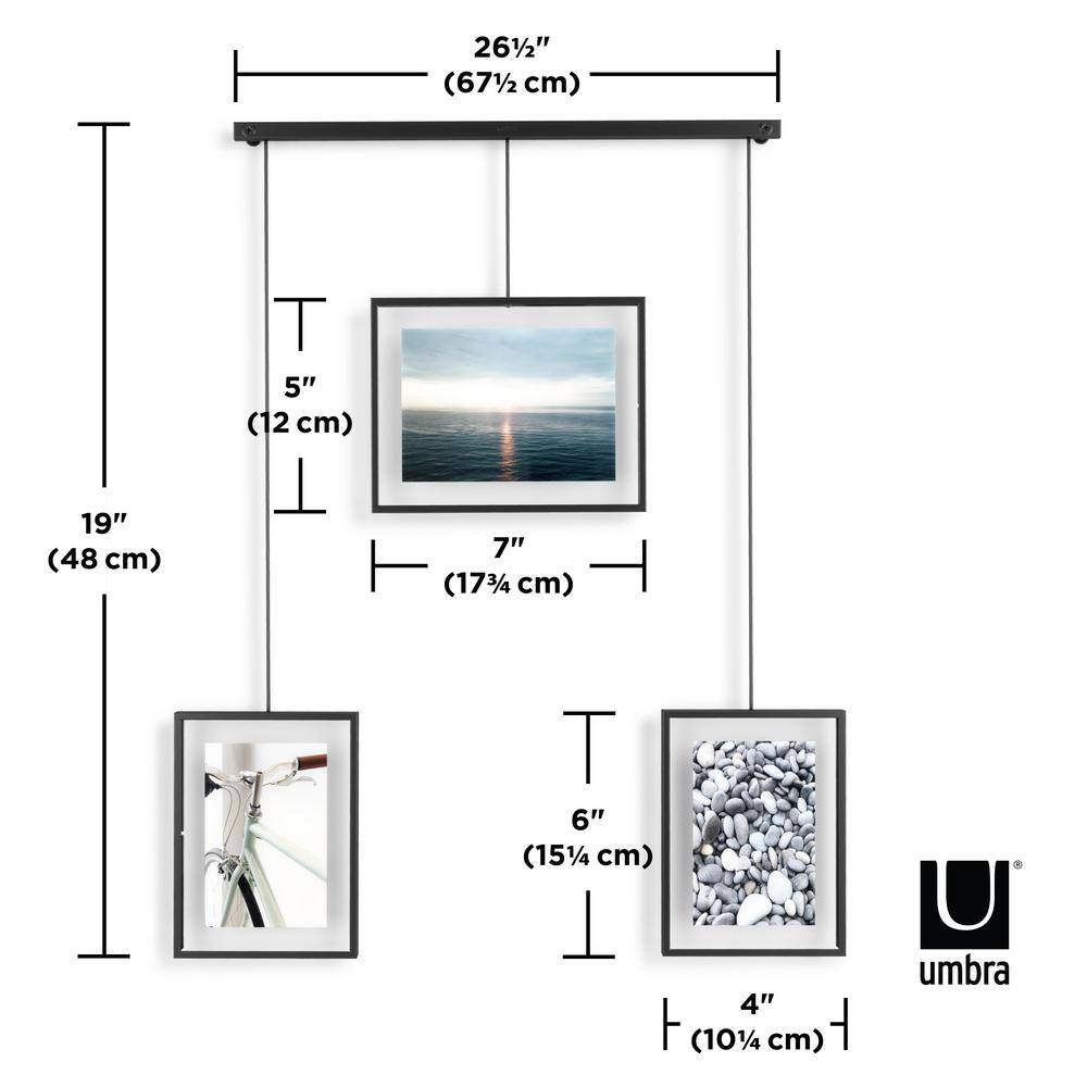 Umbra Exhibit Black 3-Photo Display Gallery Set